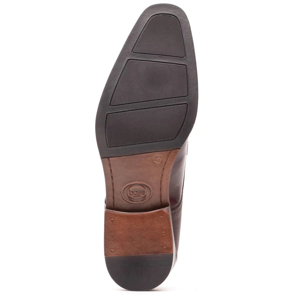 Base London Dome Leather Derby Shoes - BROWN