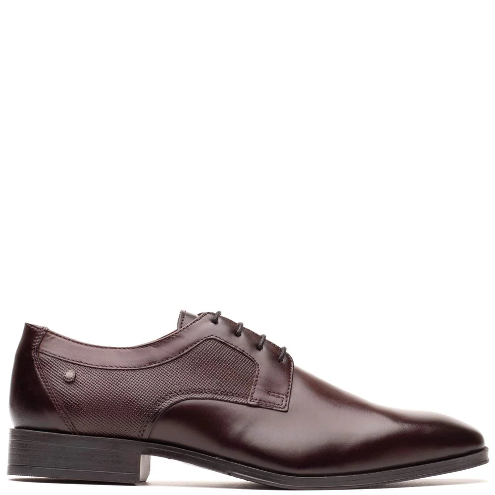 Base London Dome Leather Derby Shoes - BROWN