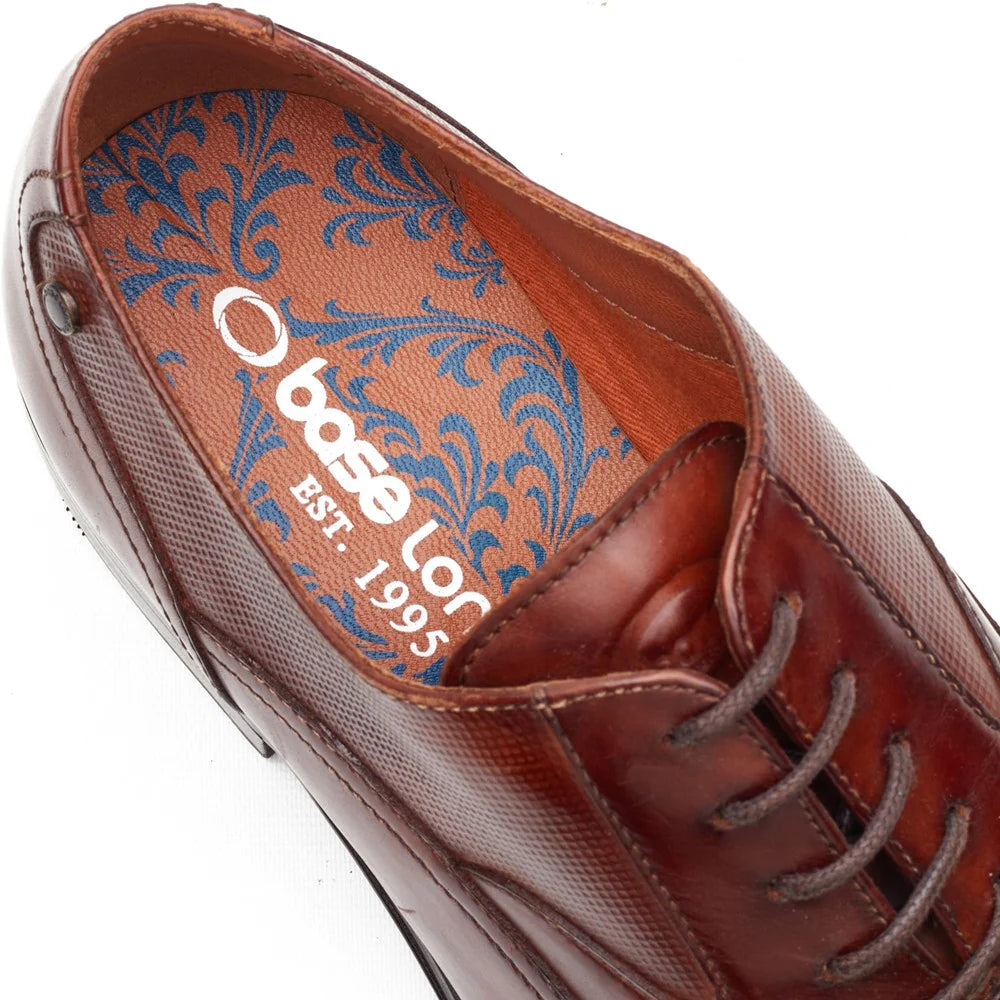 Base London Portico Leather Toe Cap Oxford Shoes - Tan