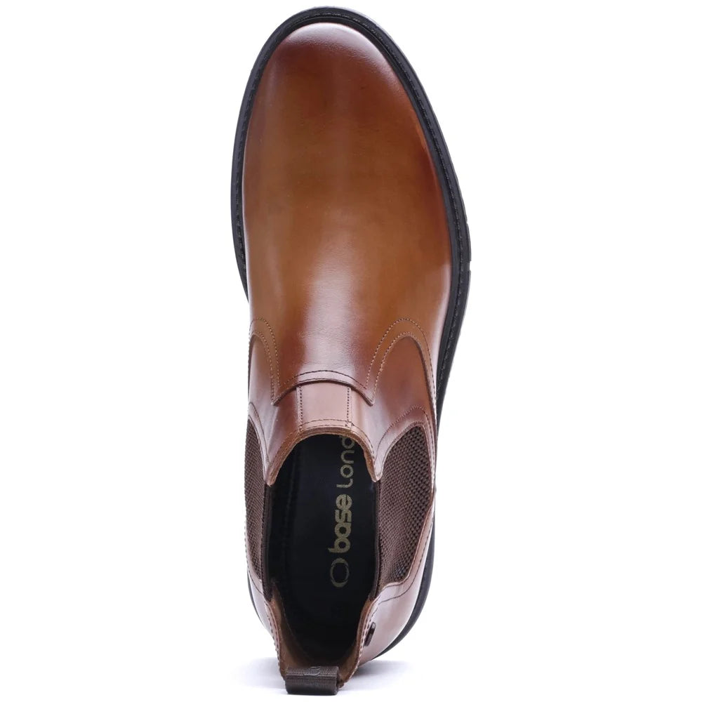 Base London Smith Waxy Chelsea Boots - WAXY TAN
