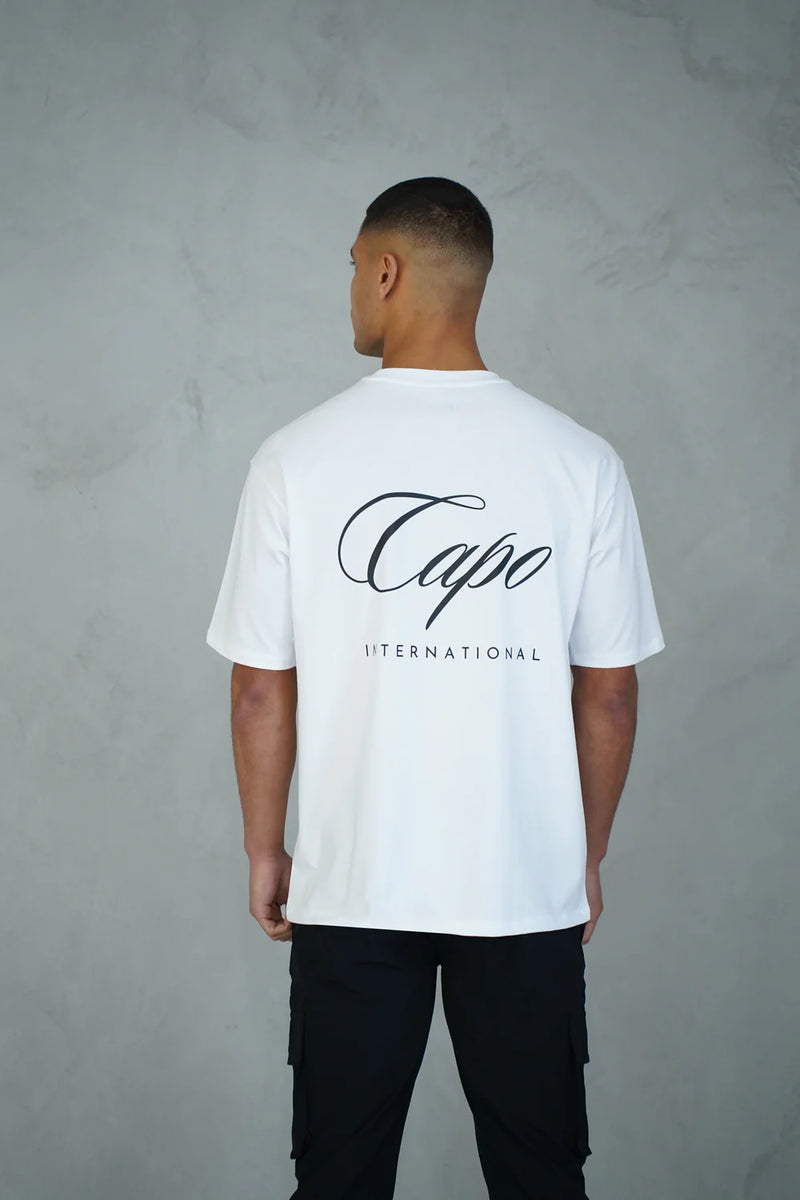 Capo International Relaxed Fit T-Shirt - WHITE