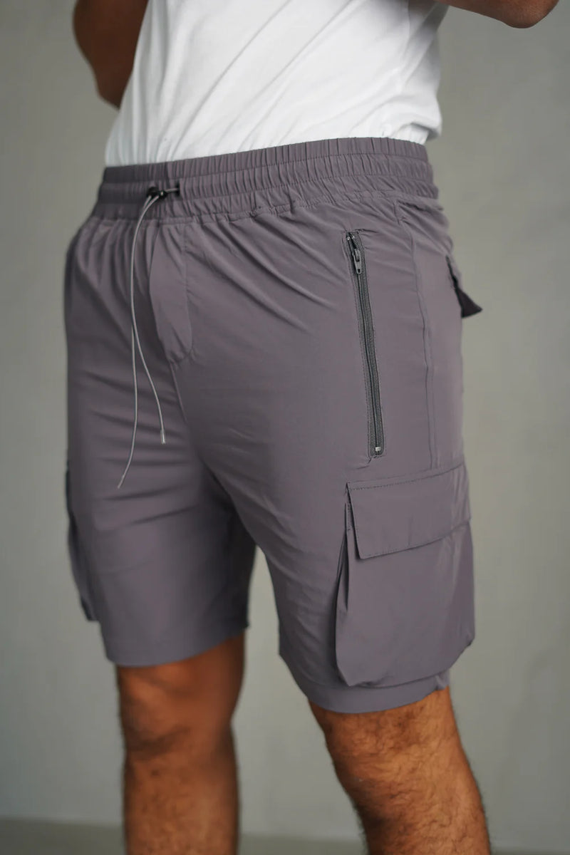 Capo Lightweight Cargo Shorts DARK GREY