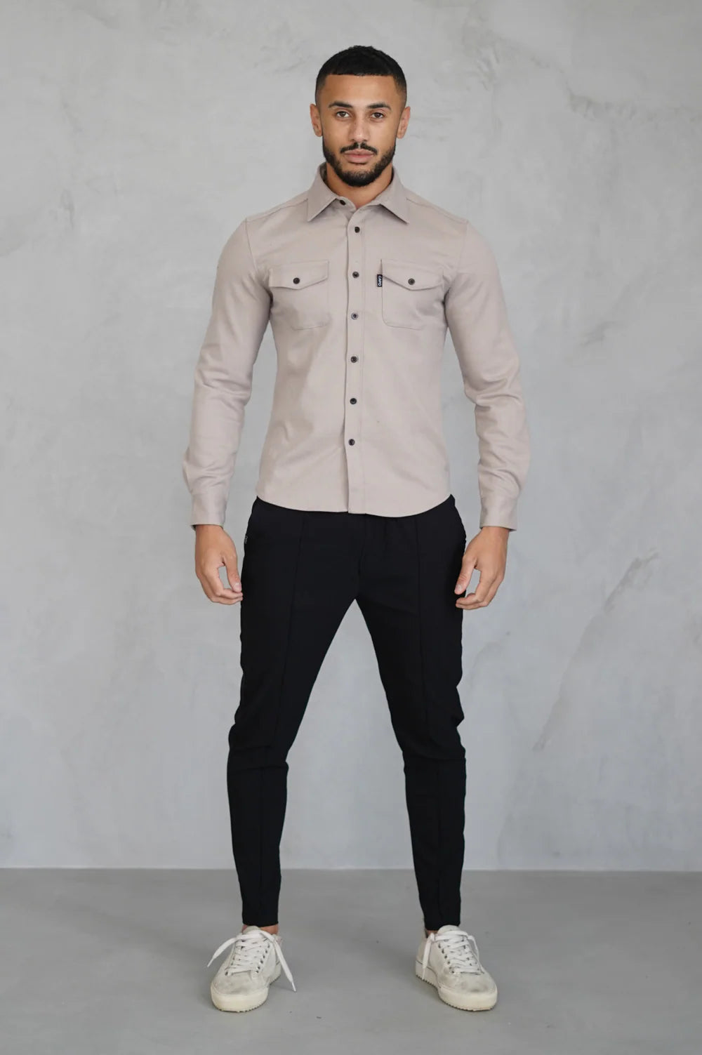 Capo premium look OVERSHIRT COLOUR Stone