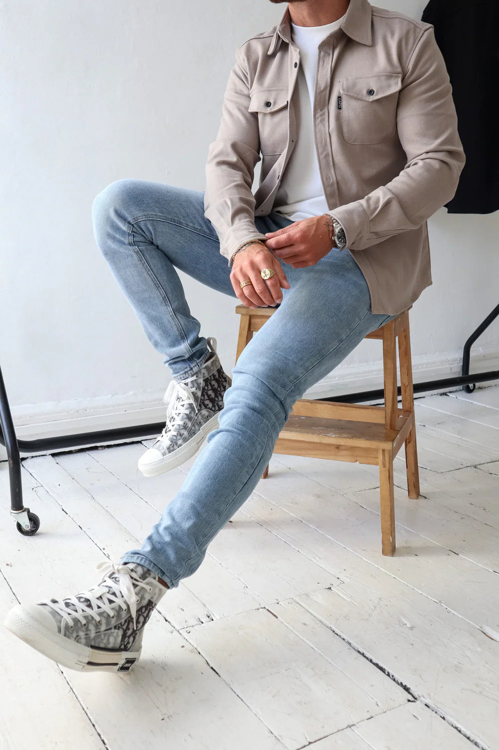 Capo premium look OVERSHIRT COLOUR Stone