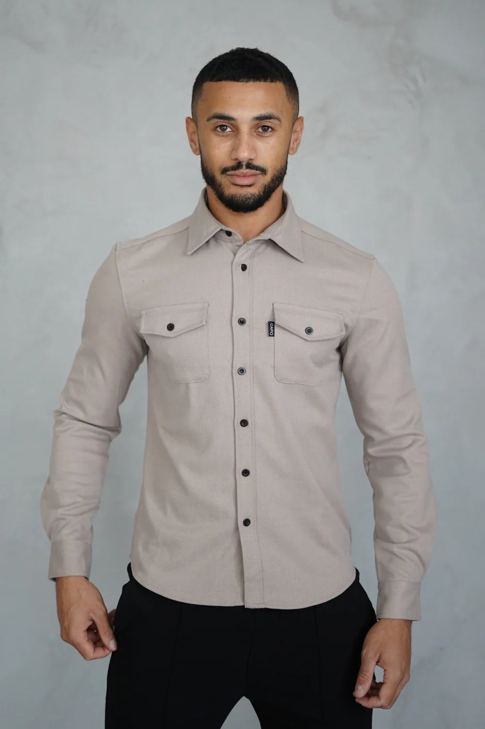 Capo premium look OVERSHIRT COLOUR Stone