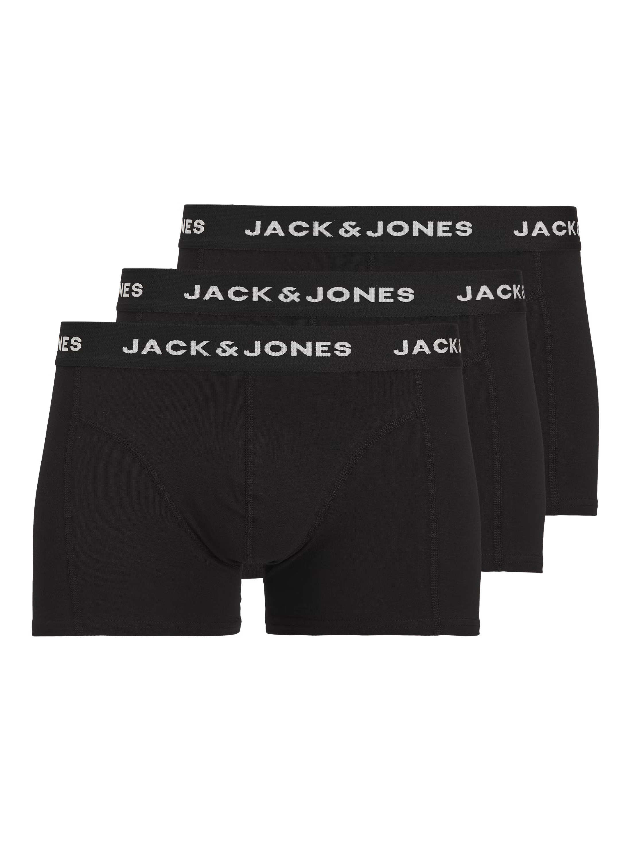 Jack & Jones Anthony 3-Pack Close Fitting Trunks - Black