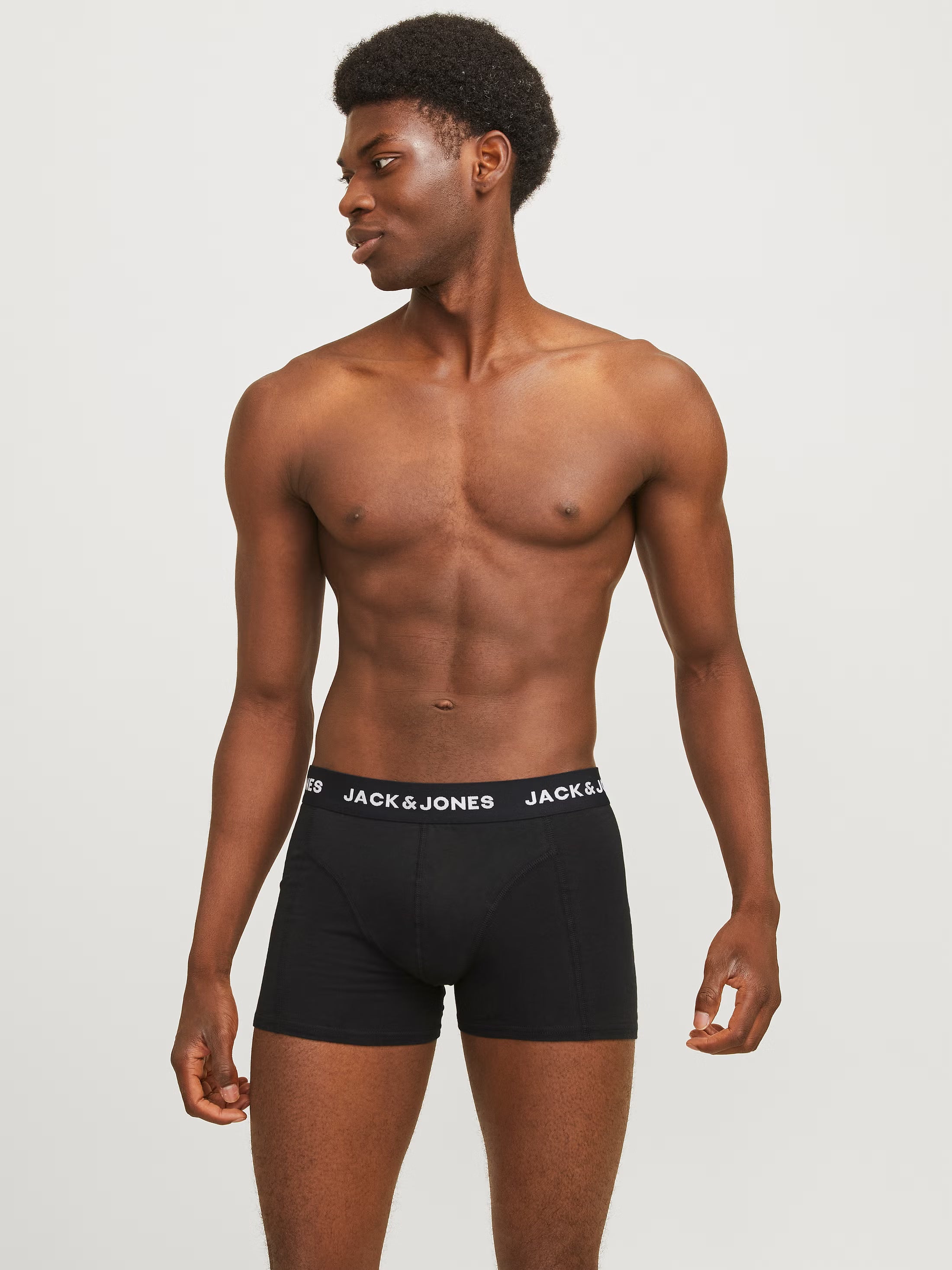 Jack & Jones Anthony 3-Pack Close Fitting Trunks - Black