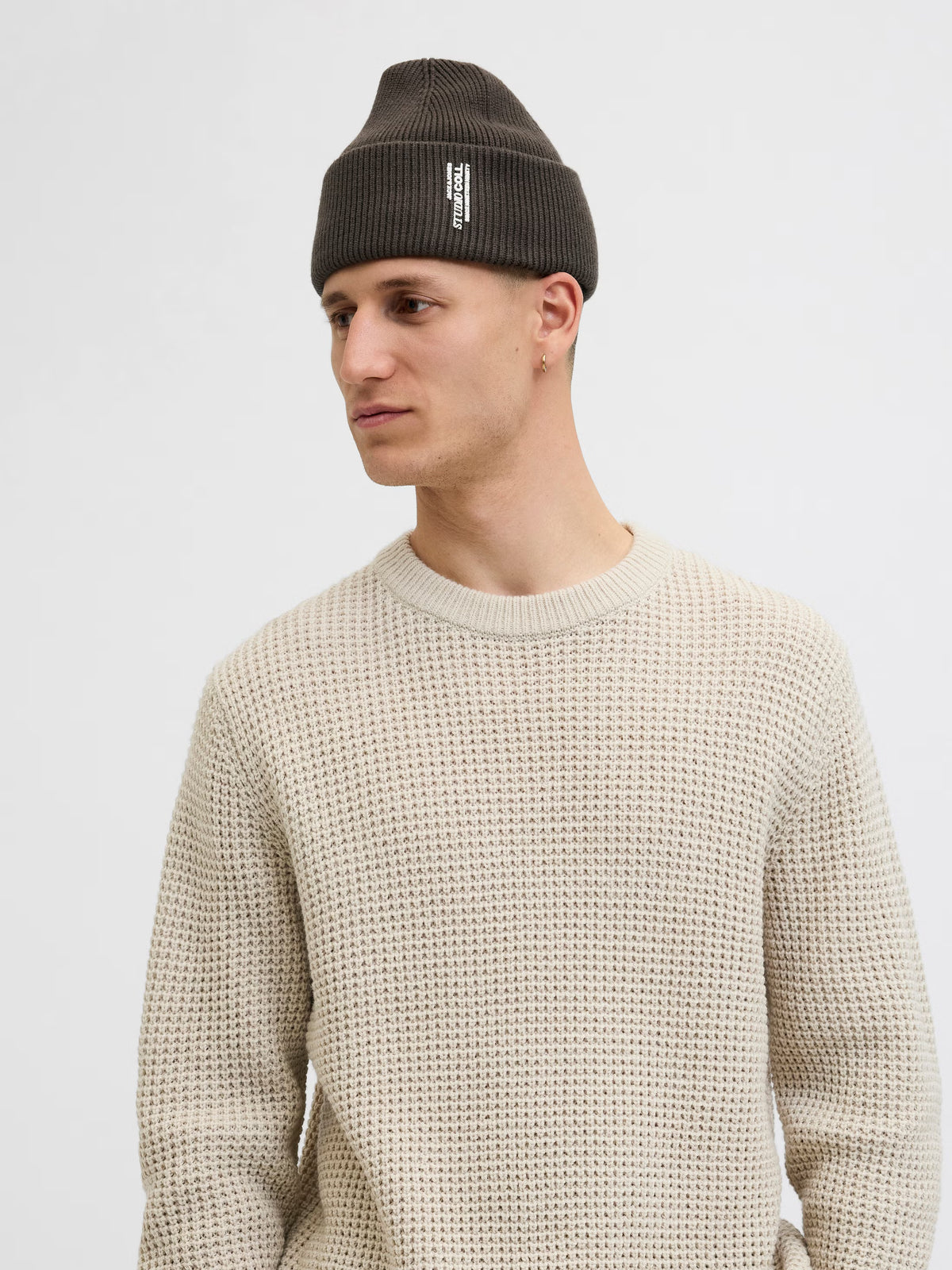 Jack&Jones Col Ribbed Beanie - Brown / Delicioso