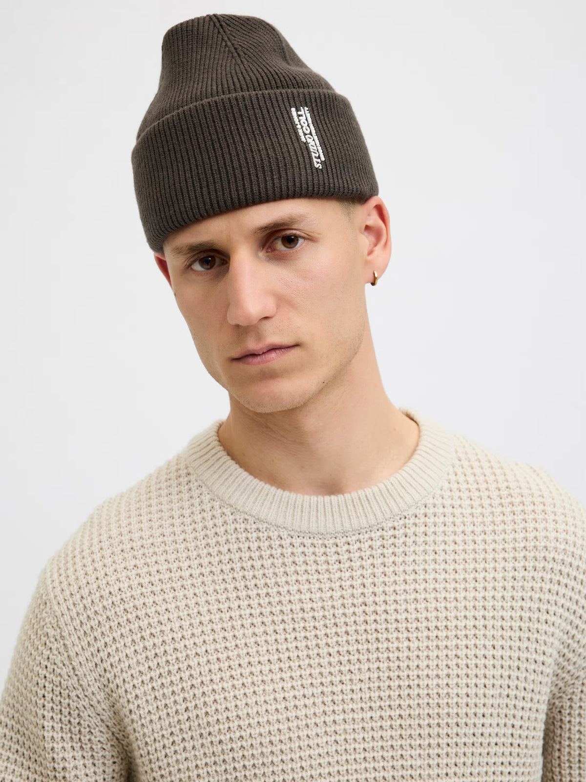 Jack&Jones Col Ribbed Beanie - Brown / Delicioso