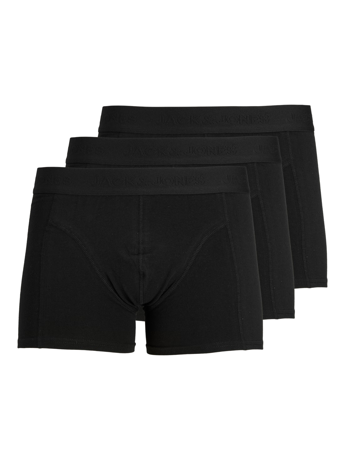 Jack&Jones Waistband close-fitting 3 Pack Trunks Black / BLACK