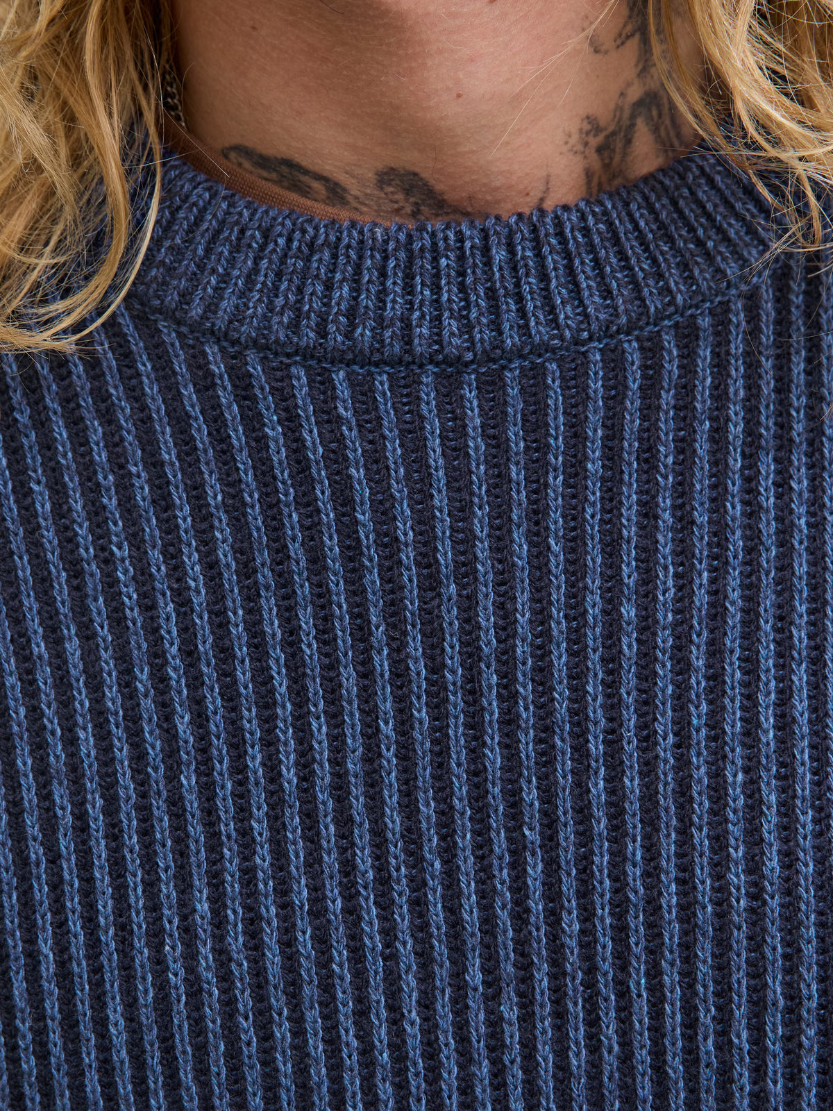 Jack&Jones Dover Plain Knitted pullover in Blue / Sky Captain