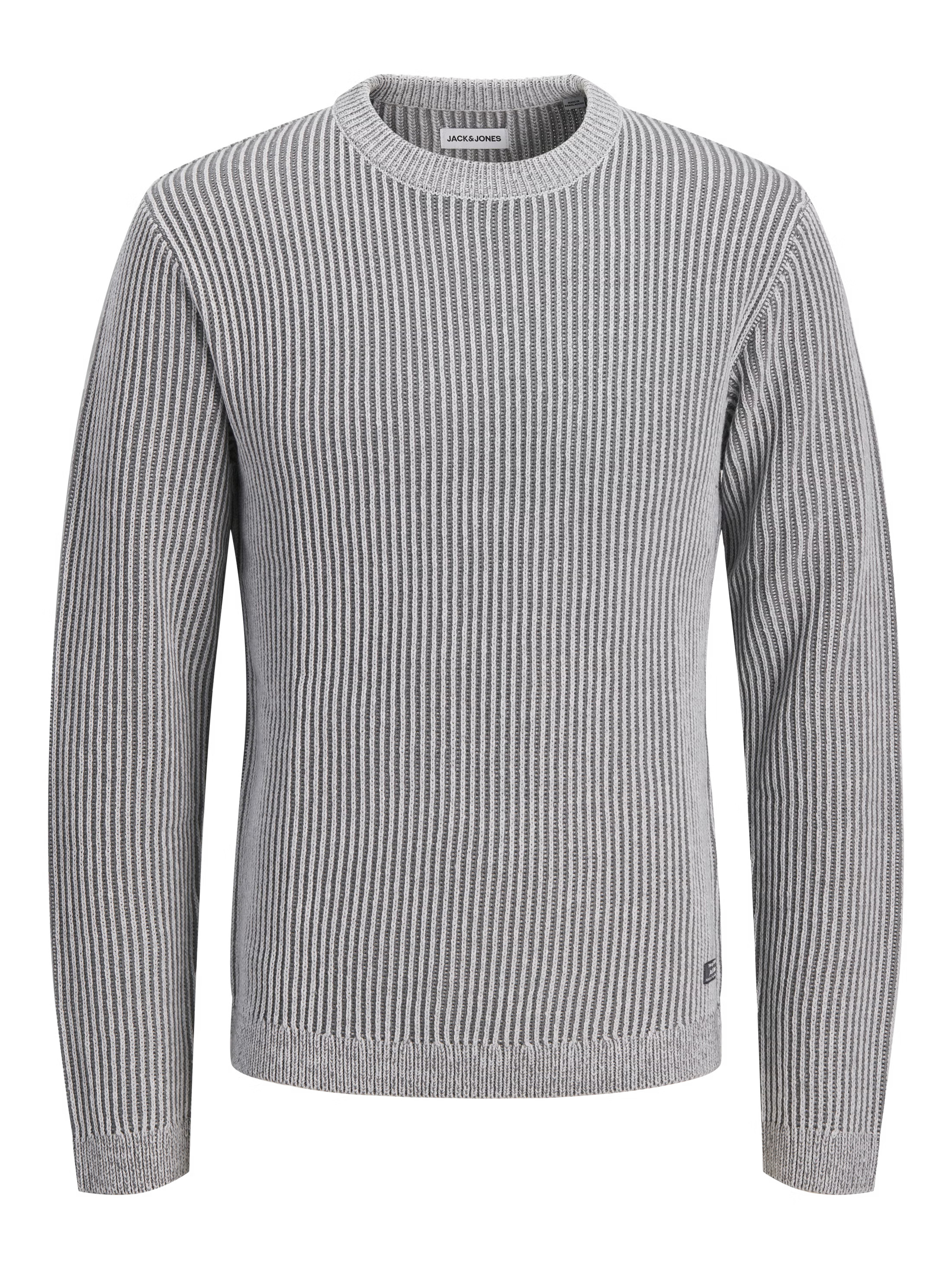 Jack&Jones Dover Plain Knitted pullover in Grey / Light Grey Melange
