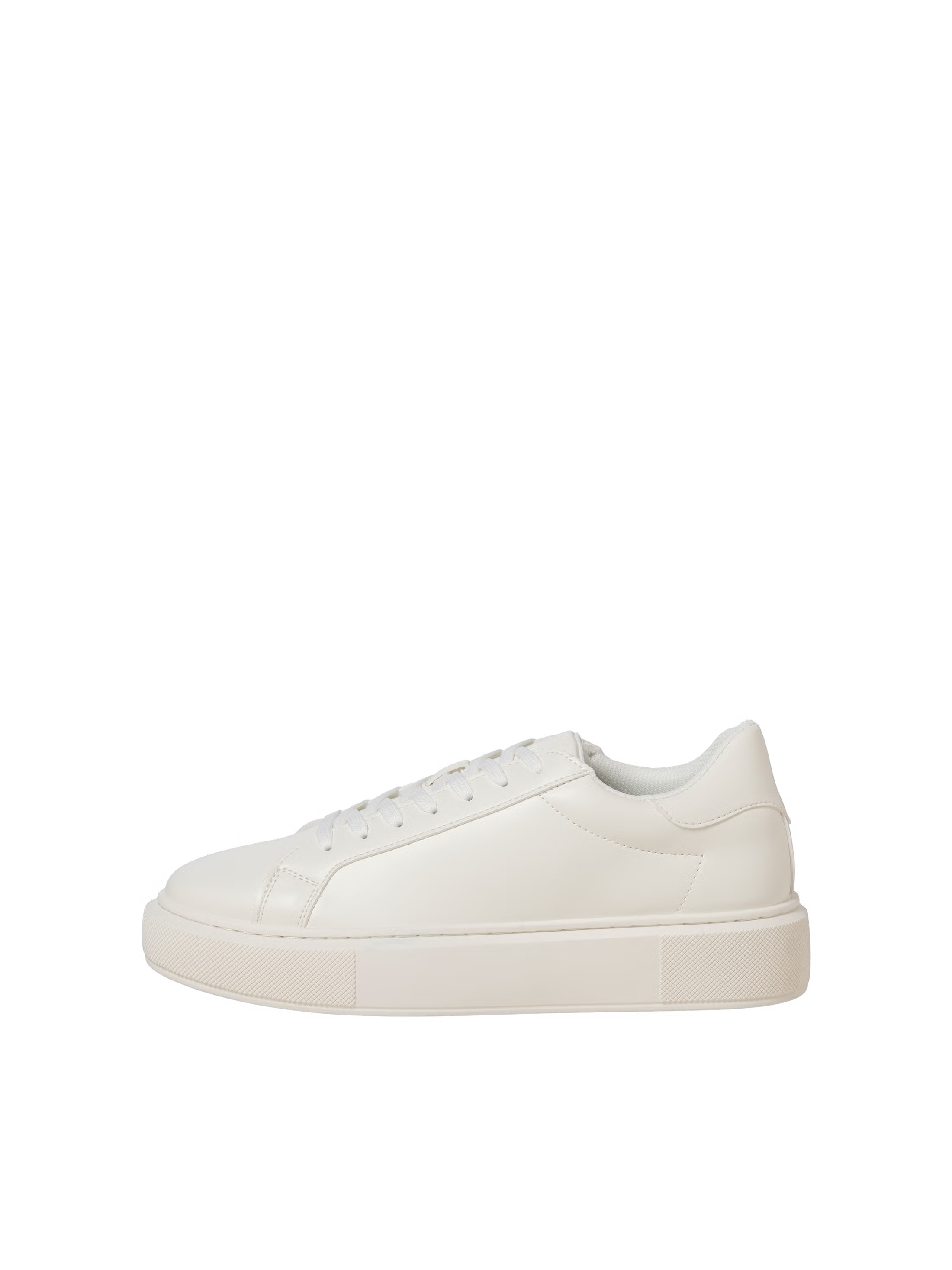 Jack&Jones Aspire Lace Up Cupsole Sneakers in WHITE/WHITE