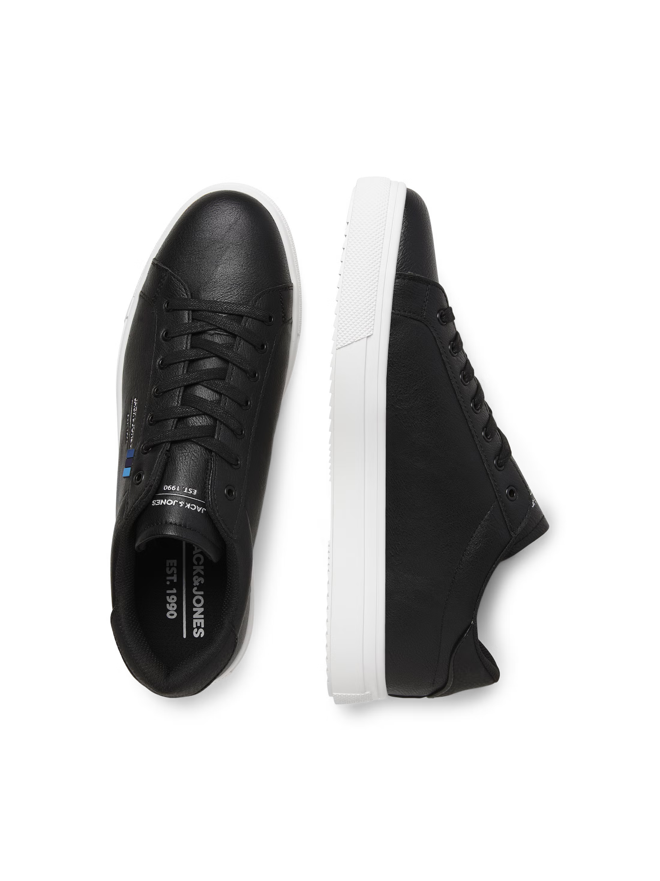 Jack&Jones Bale Lace Up Sneaker Trainers in Black / Anthracite