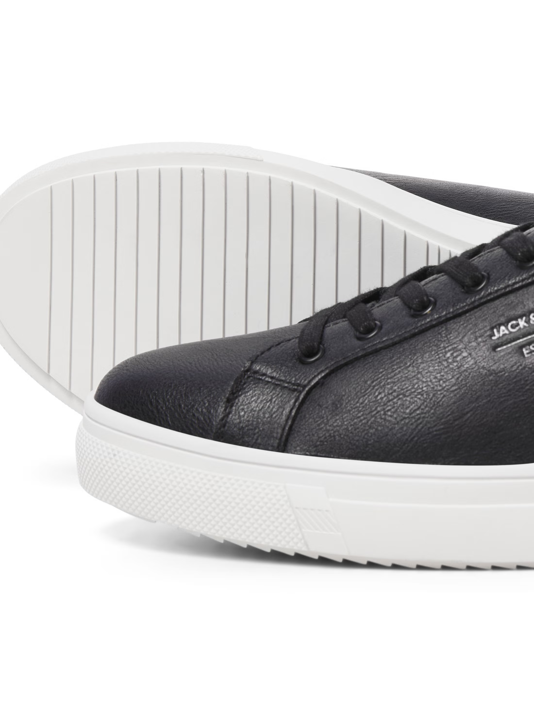 Jack&Jones Bale Lace Up Sneaker Trainers in Black / Anthracite
