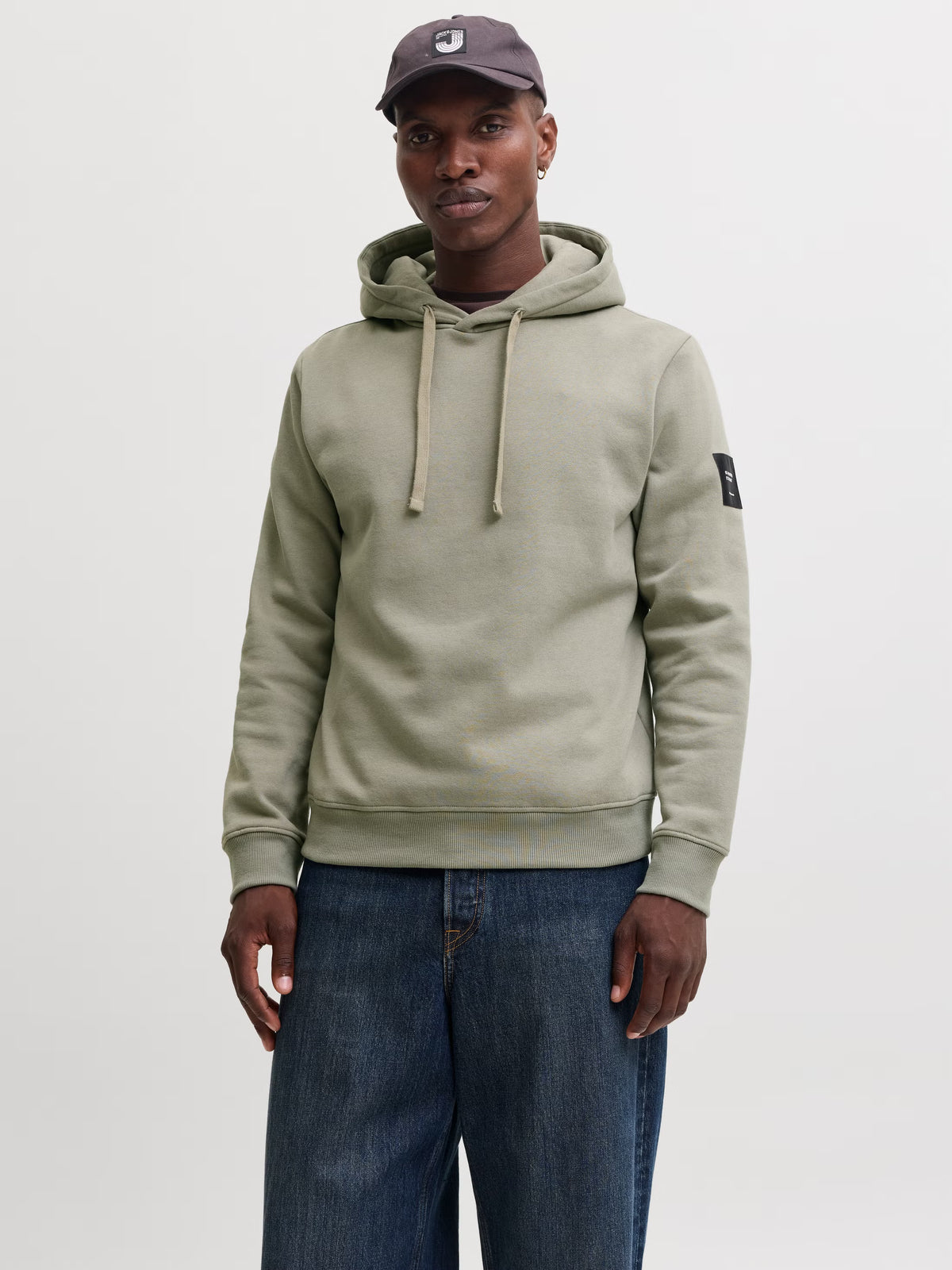 Jack&Jones Cleveland Sweat Hoodie in Grey / Vetiver