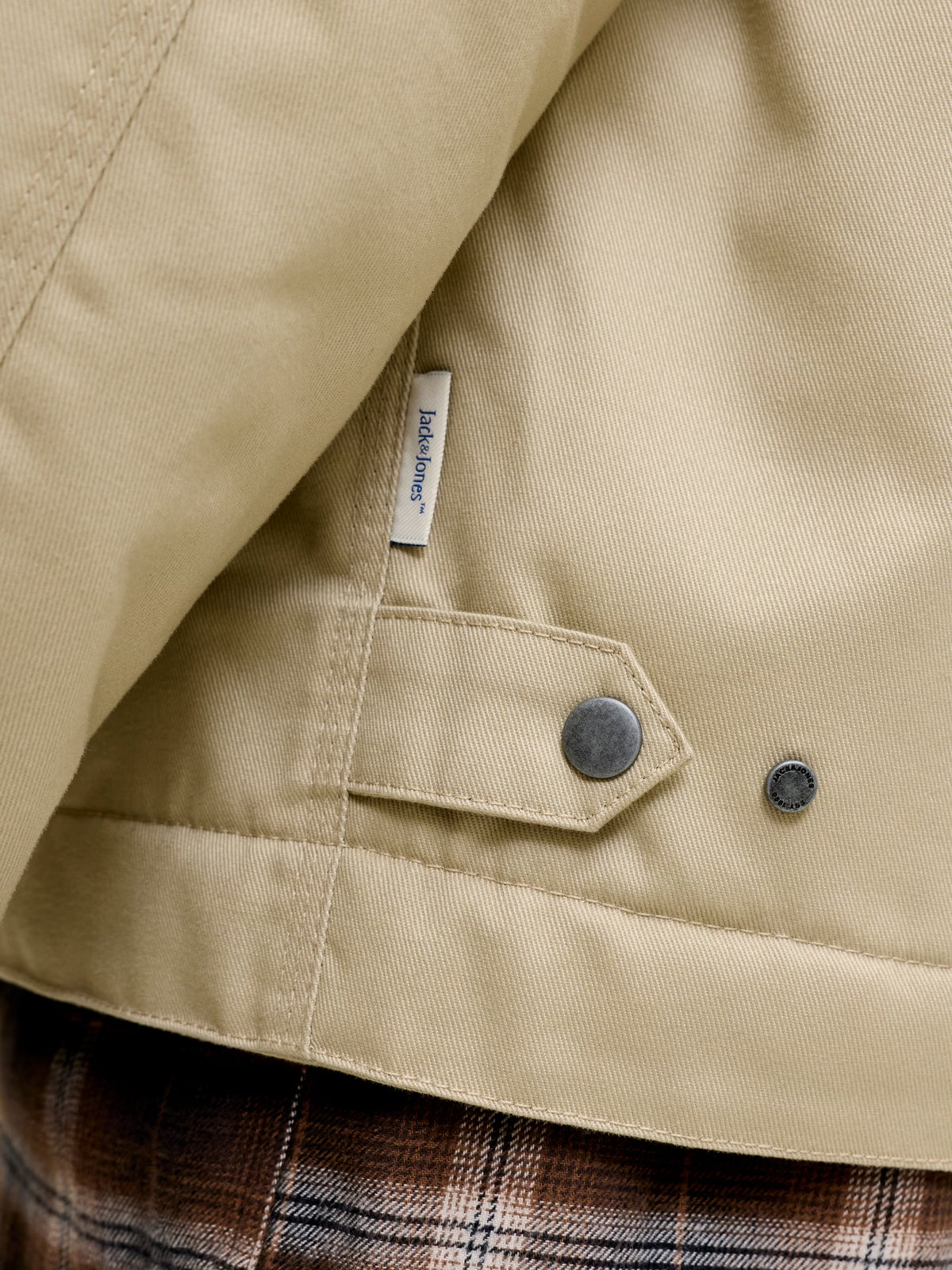 Jack&Jones Colton Padded classic workwear Jacket in Beige / Fields Of Rye