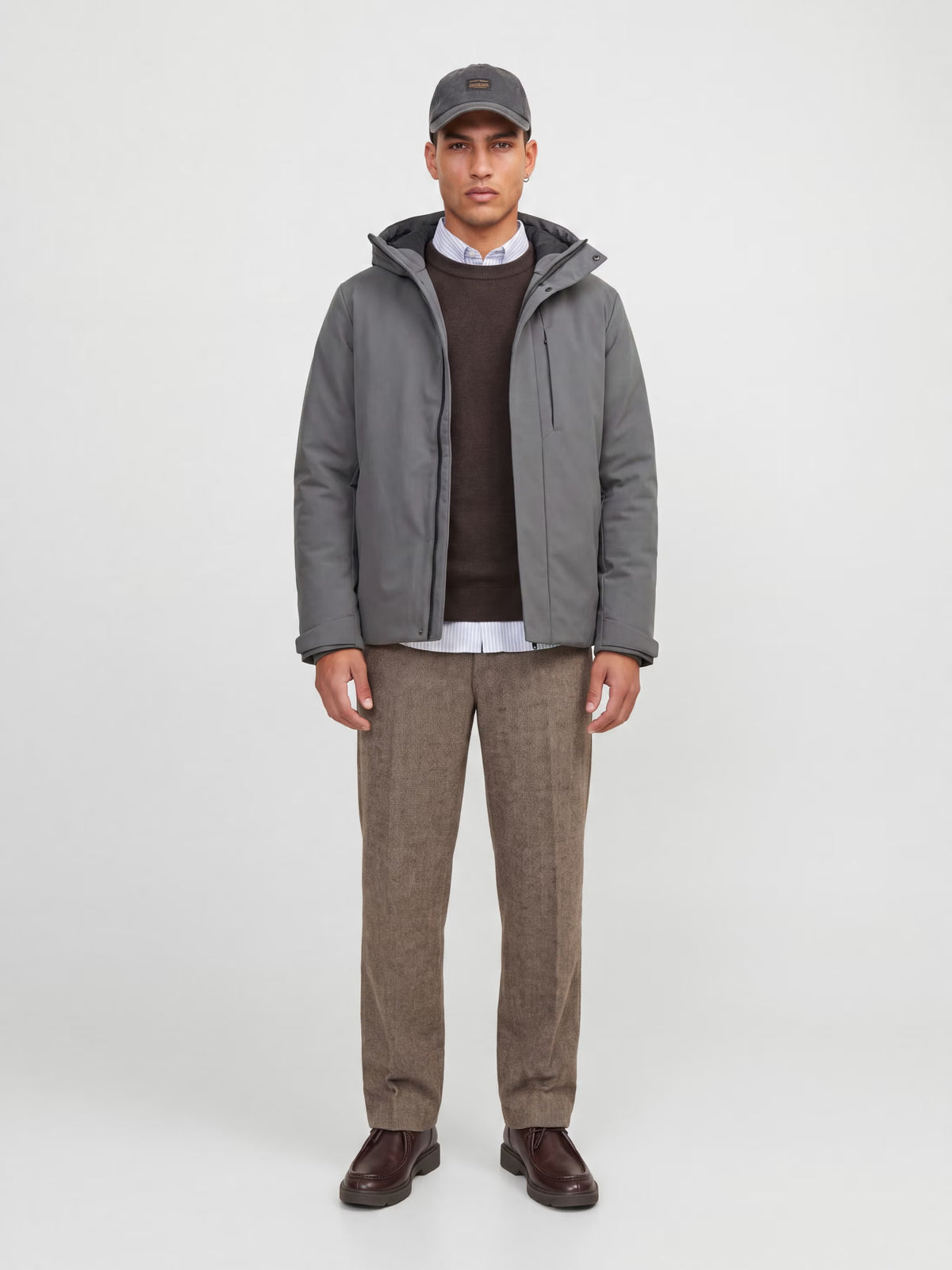 Jack & Jones Ekeen Hooded Jacket Castlerock Grey