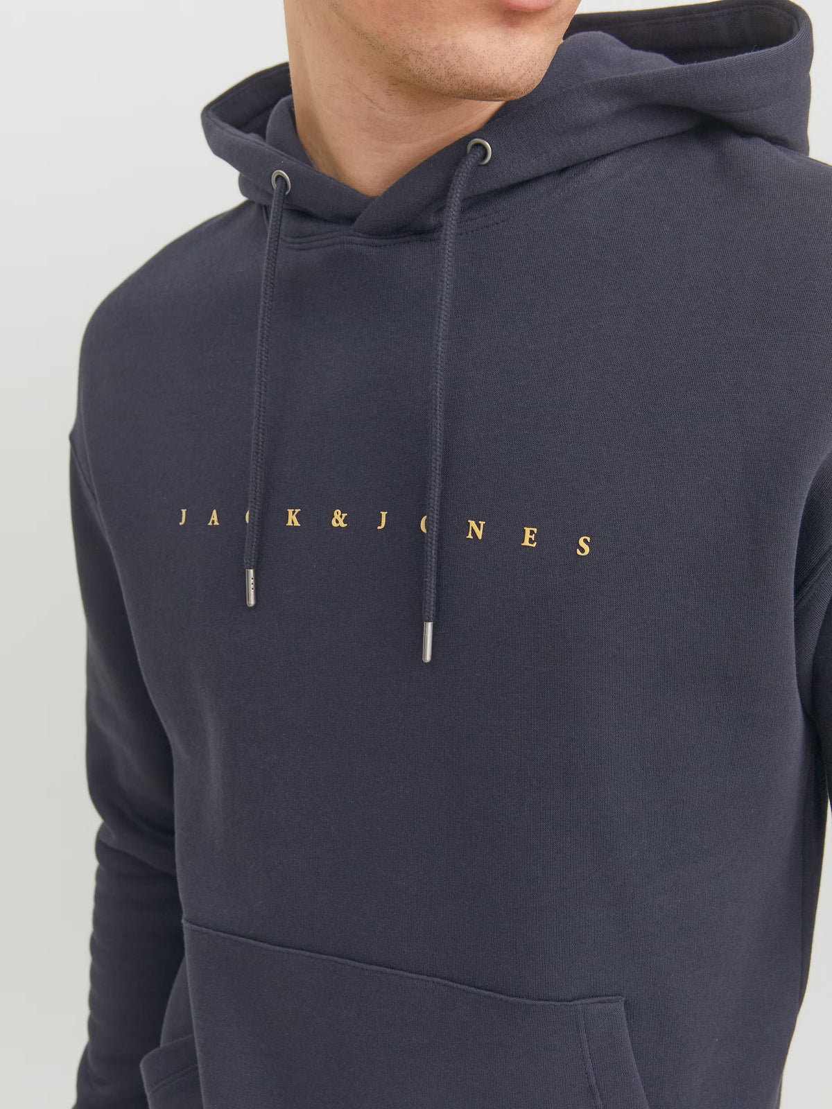 Jack&Jones Star Logo Hoodie in Blue / Dark navy
