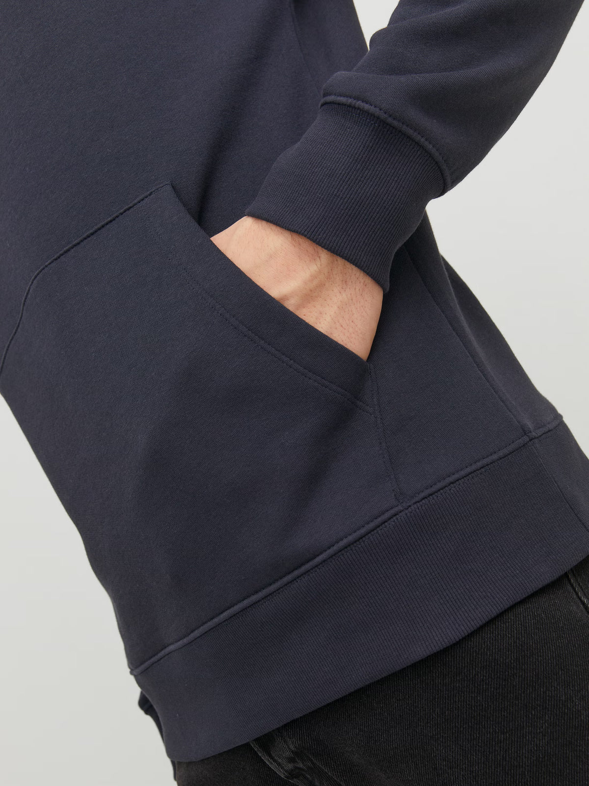 Jack&Jones Star Logo Hoodie in Blue / Dark navy