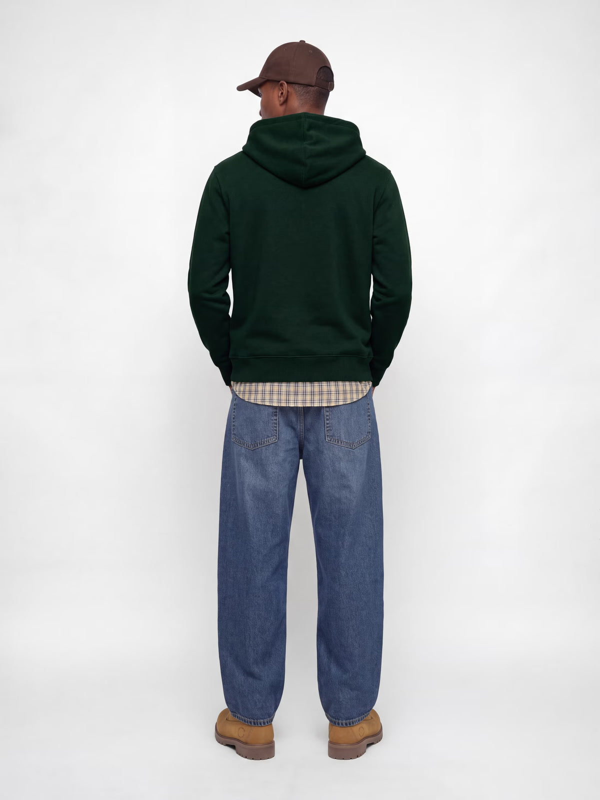 Jack&Jones Star Logo Hoodie in Green / Scarab