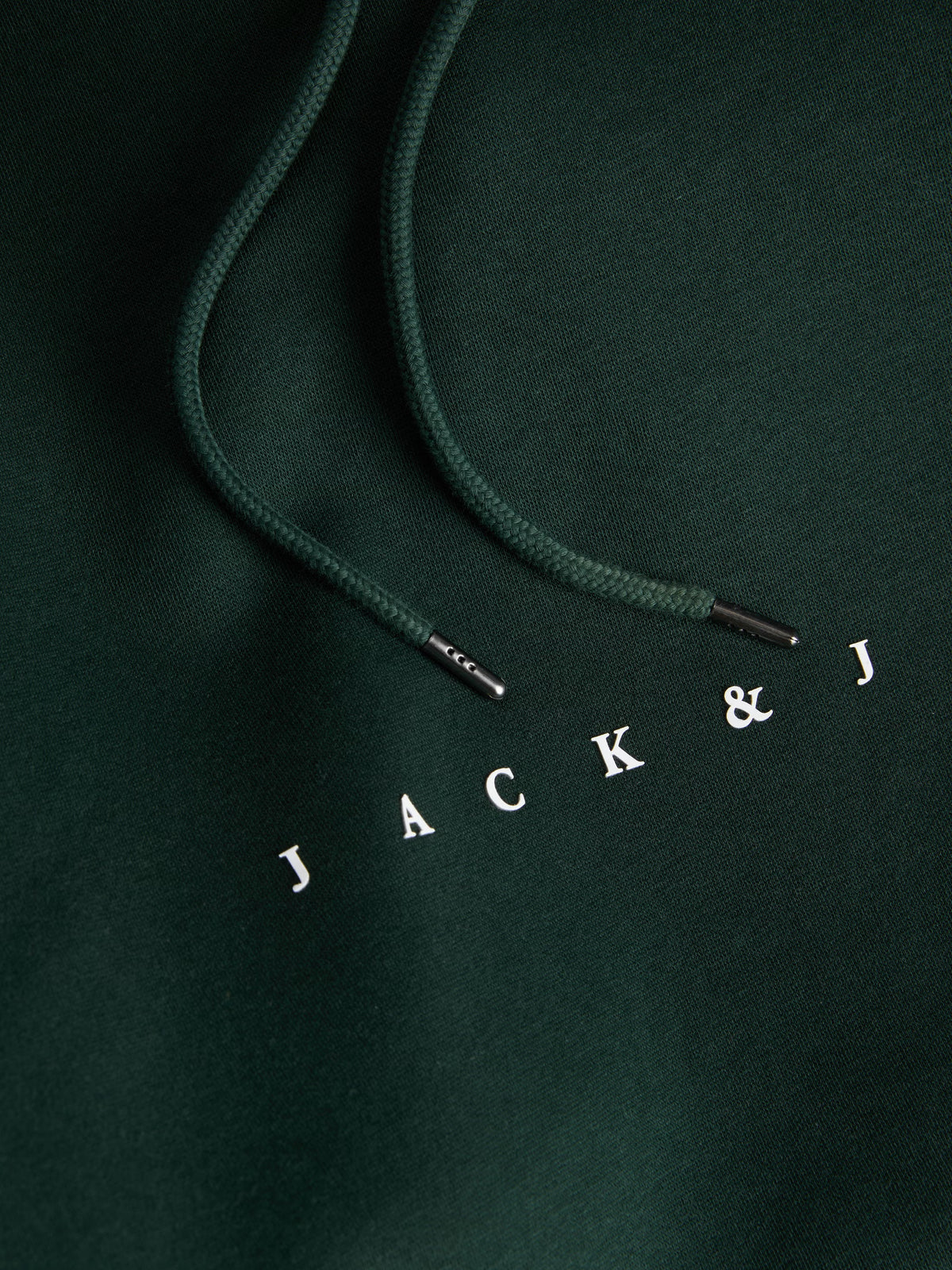 Jack&Jones Star Logo Hoodie in Green / Scarab