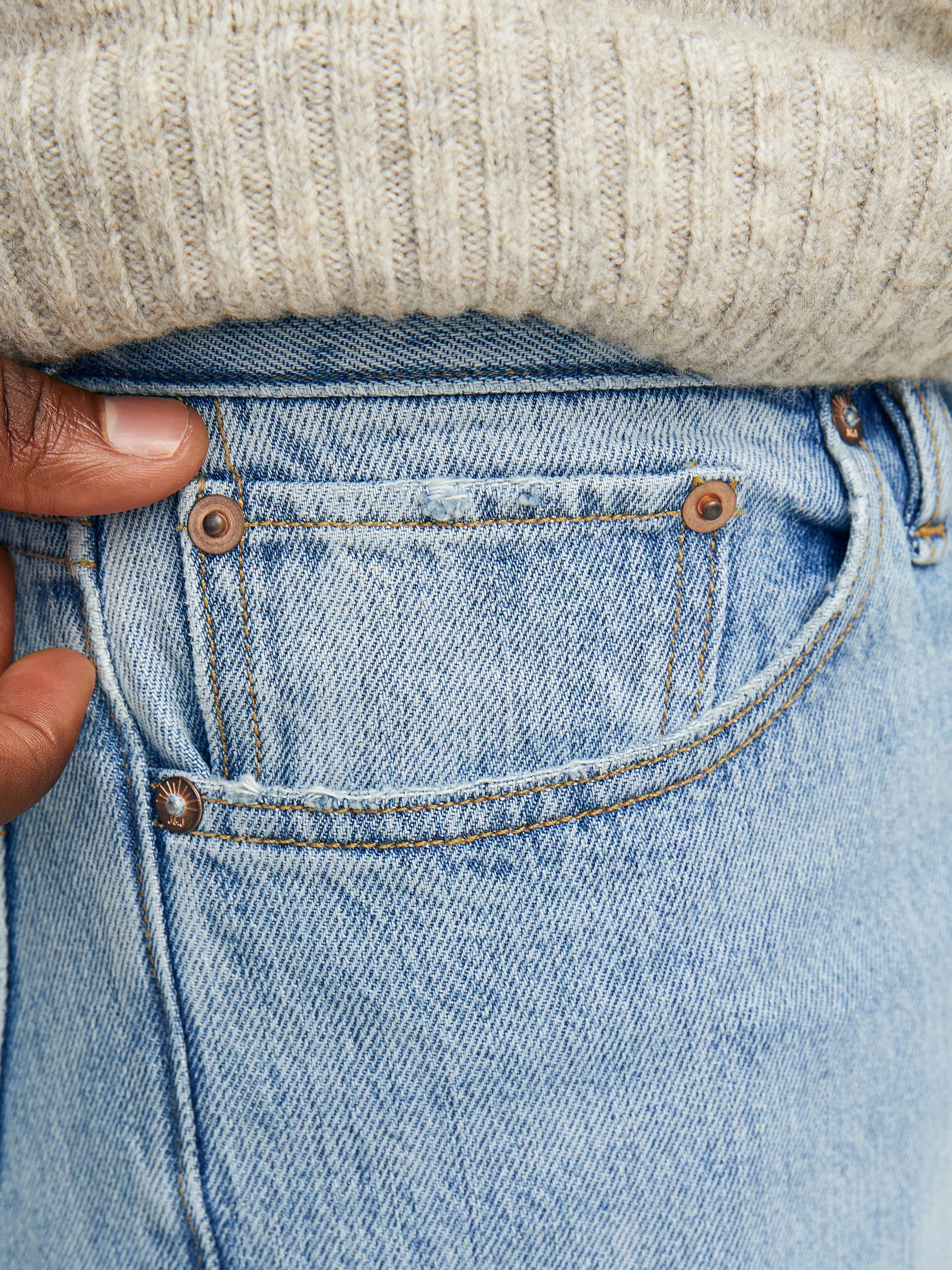 Jack&Jones EDDIE COOPER AM 068 Loose-fit jeans - BLUE DENIM