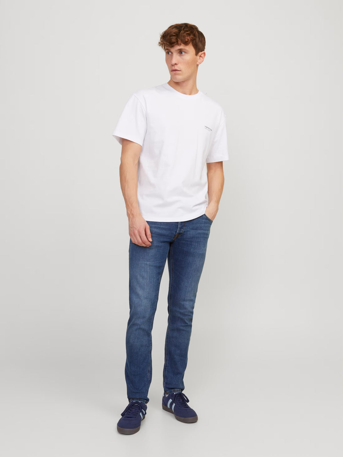 Jack&Jones JJIGLENN JJORIGINAL CB 814 Slim fit jeans - BLUE DENIM