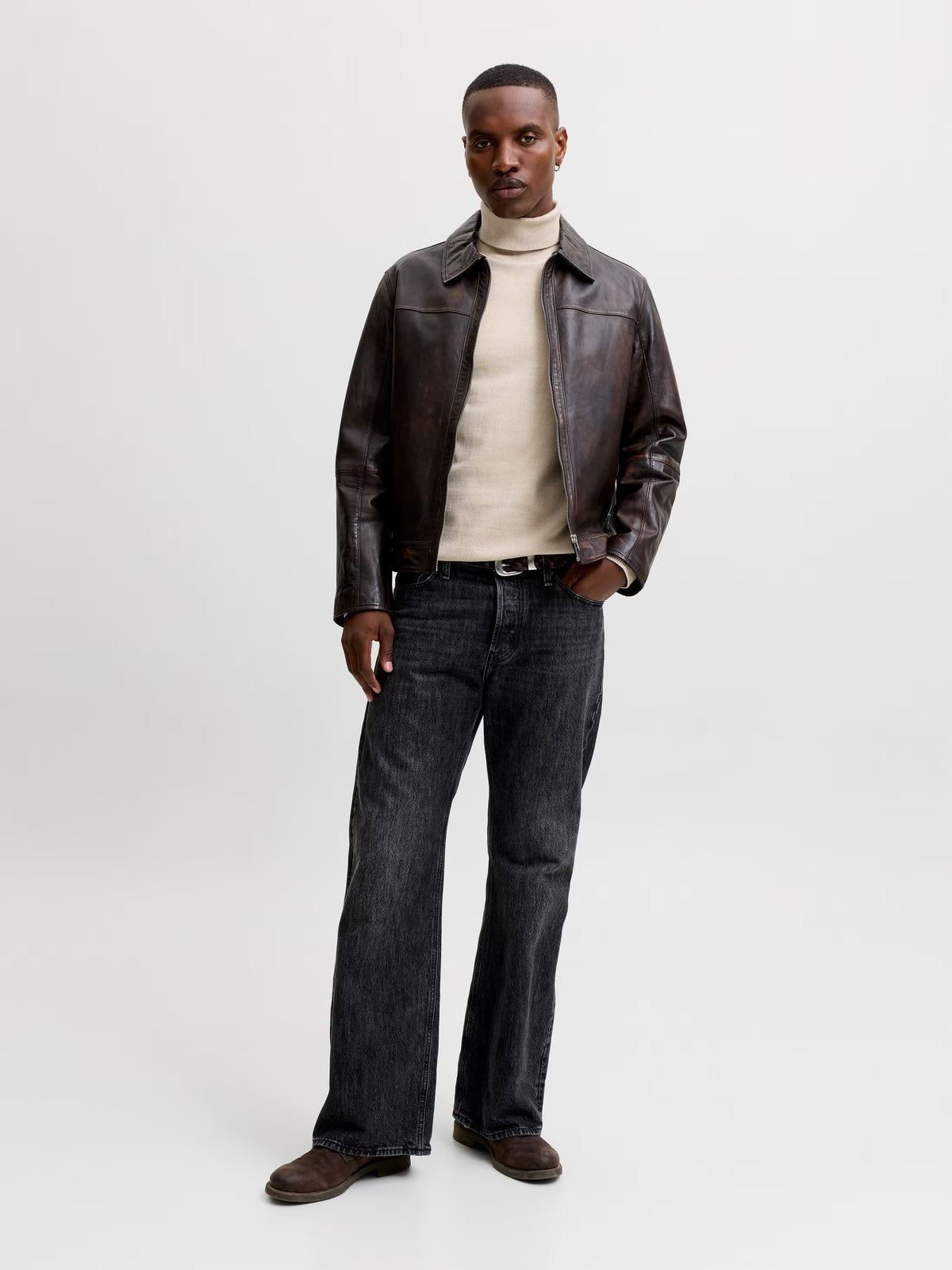 Jack&Jones Plain Turtleneck Basic Roll in Beige / Moonbeam