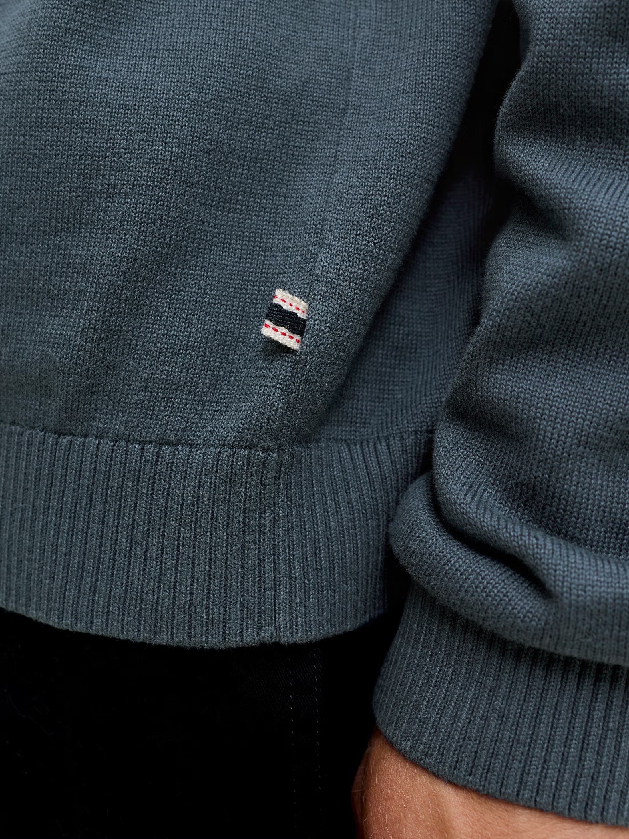 Jack&Jones Plain Turtleneck Basic Roll in Blue / Turbulence