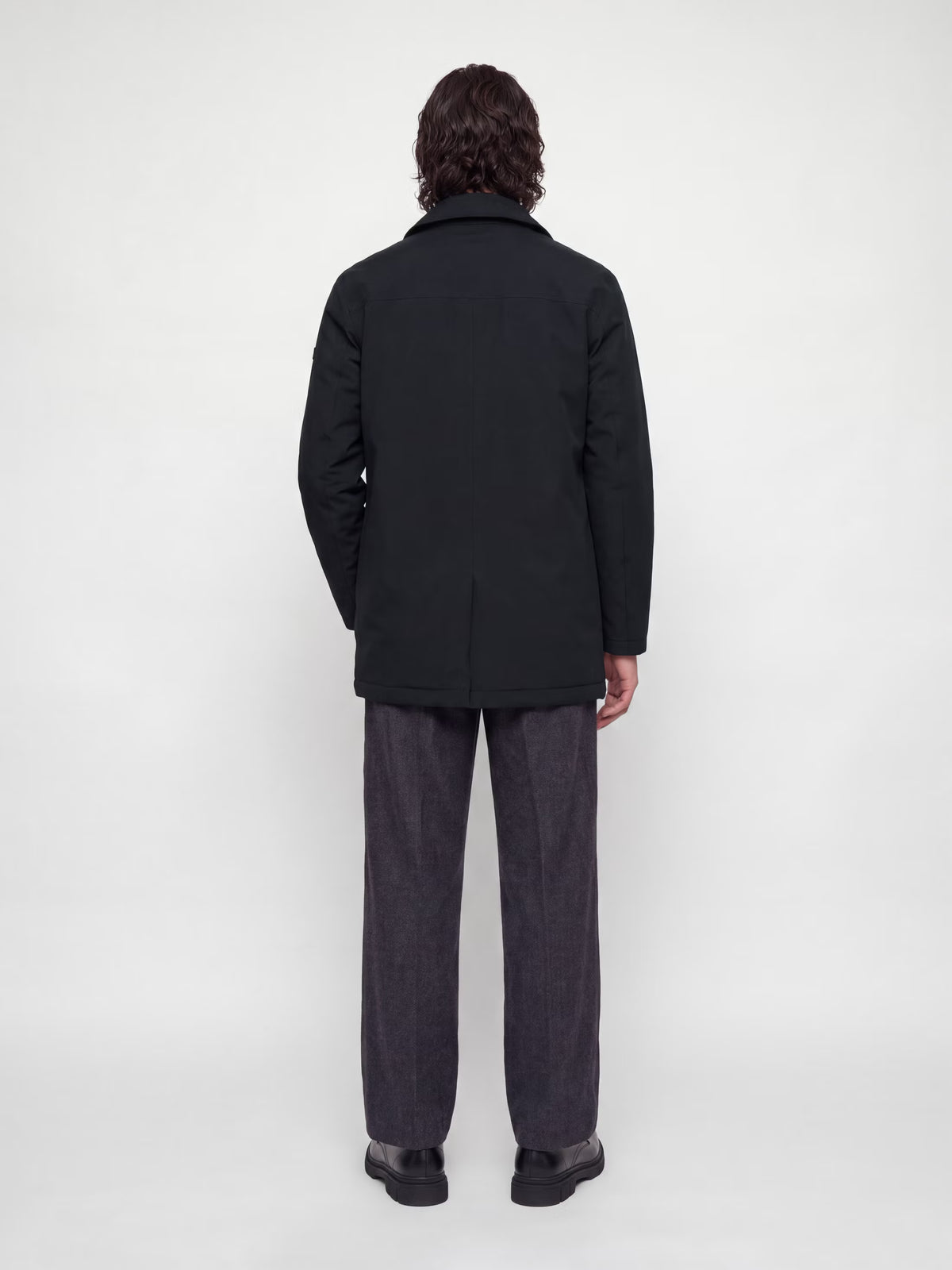 Jack & Jones Devon TECHFUSION Waterproof Mac Coat Black