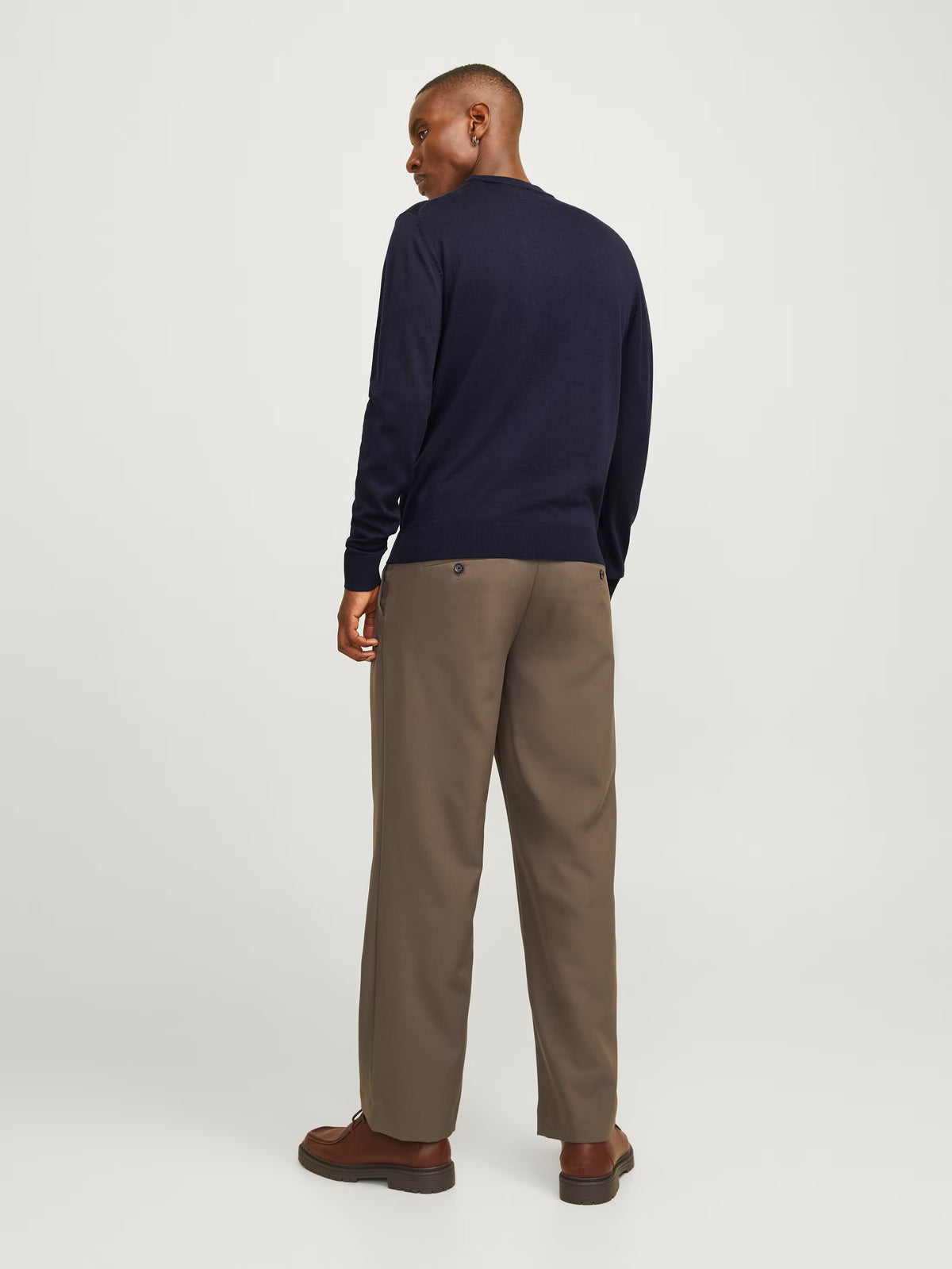 Jack&Jones Milano Plain Knitted pullover Crew Neck NIGHT SKY