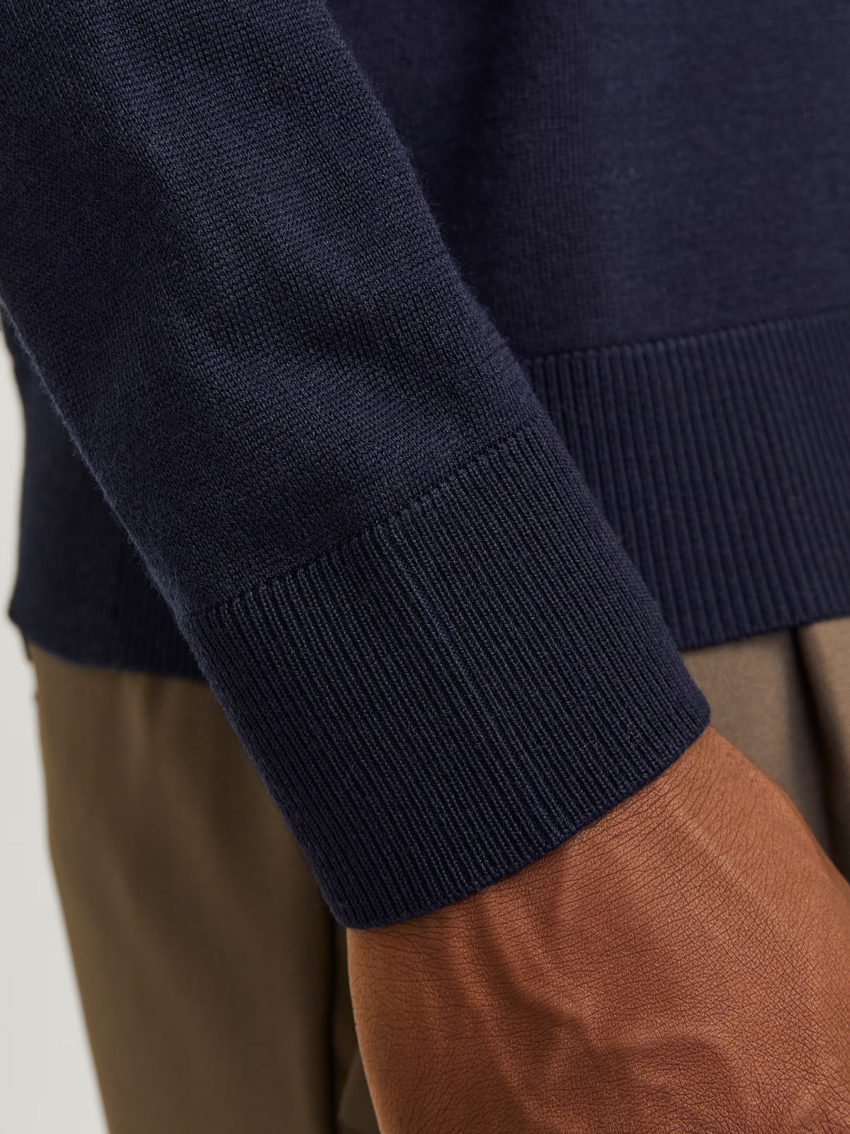 Jack&Jones Milano Plain Knitted pullover Crew Neck NIGHT SKY