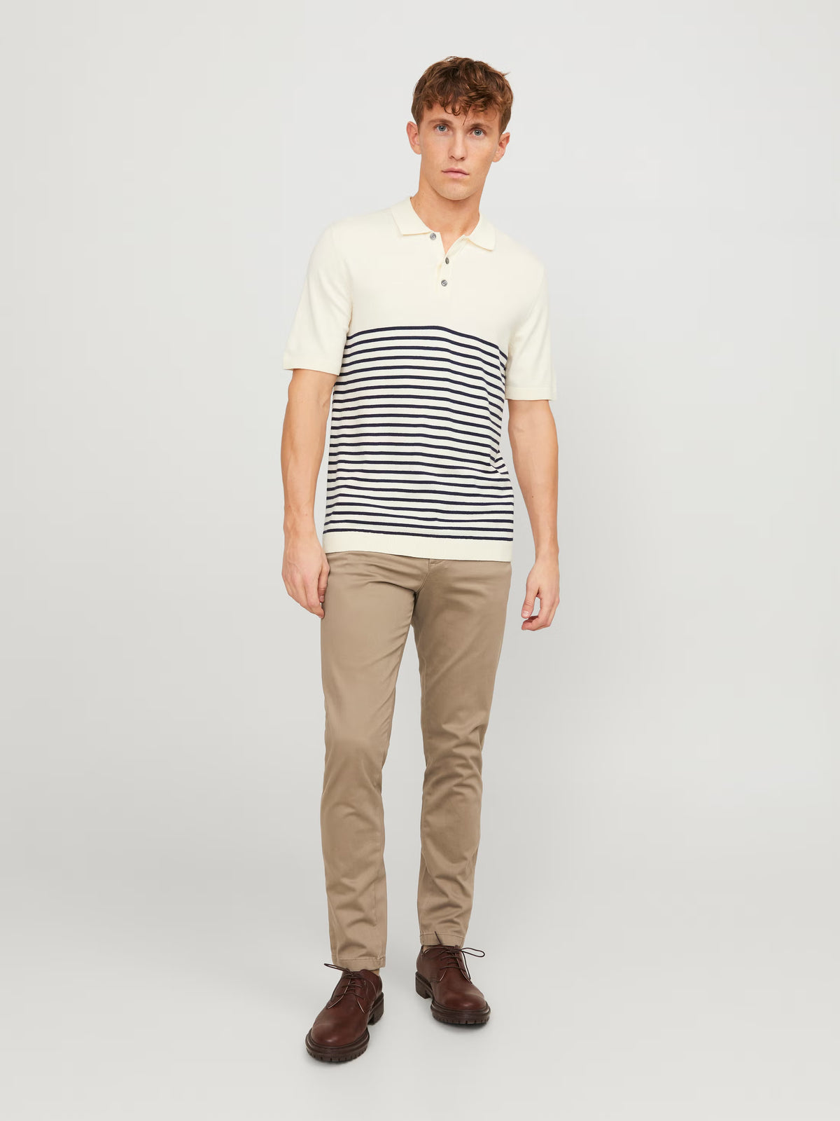 Jack & Jones Marco Slim Fit Low Rise Chino pants in BEIGE