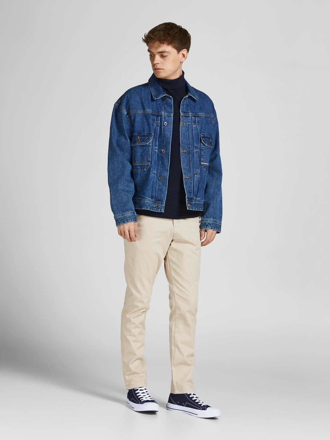 Jack & Jones Marco Slim Fit Low Rise Chino pants in BEIGE