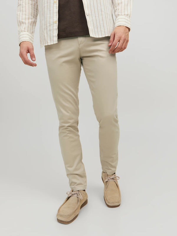 Jack & Jones Marco Slim Fit Low Rise Chino pants in BEIGE