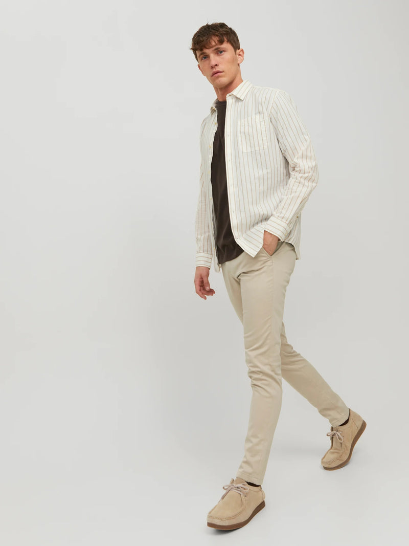 Jack & Jones Marco Slim Fit Low Rise Chino pants in BEIGE