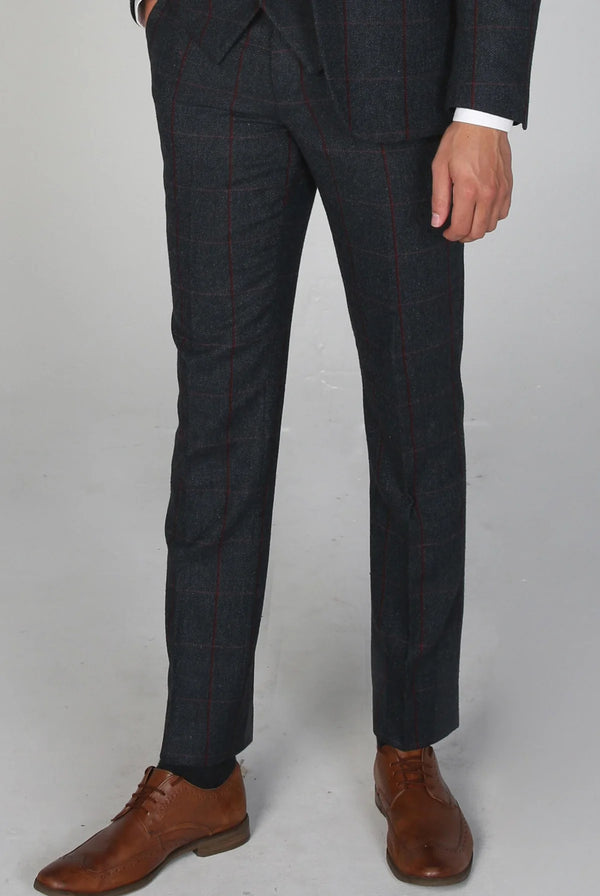 Paul Andrew Men's Madrid Trousers in NAVY BLUE.