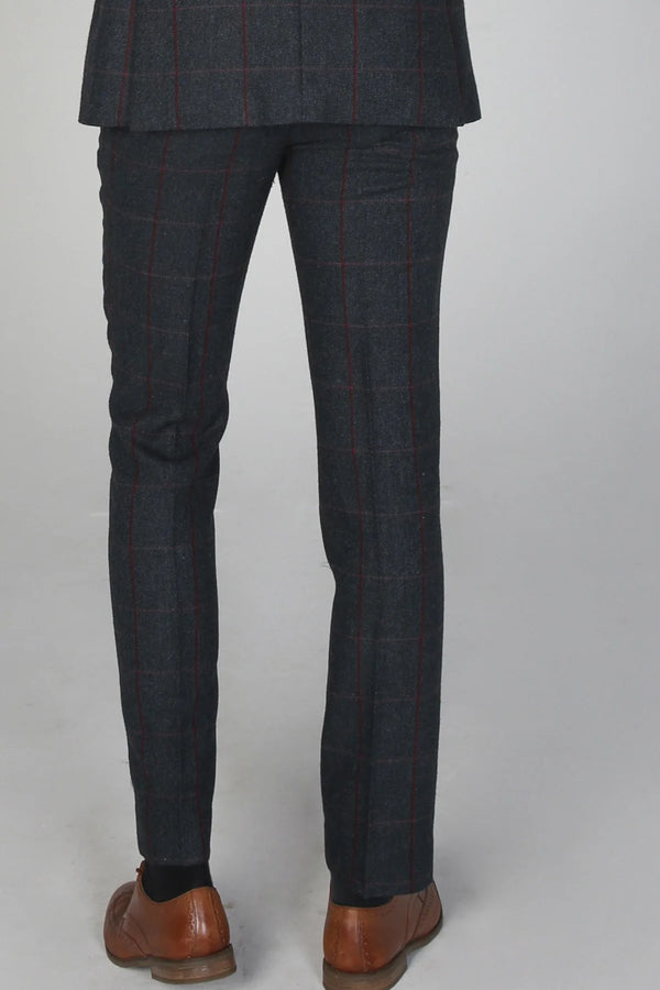 Paul Andrew Men's Madrid Trousers in NAVY BLUE.
