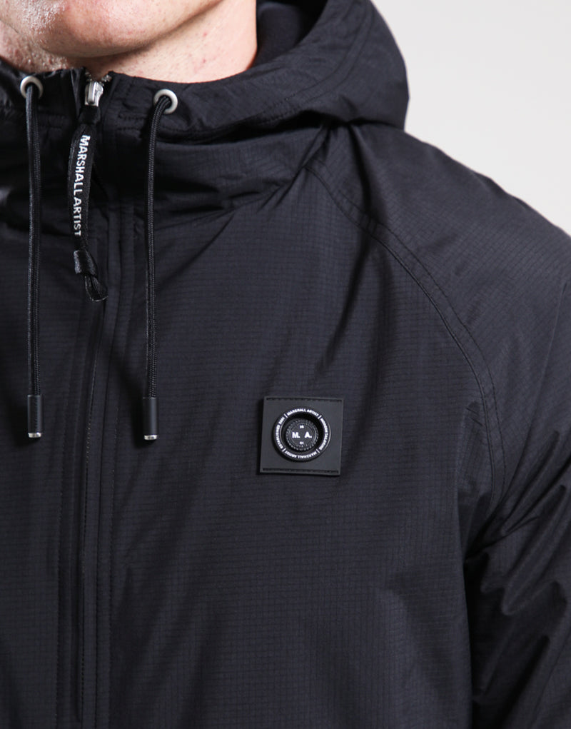 Marshall Artist  Blackridge 100% waterproof ripstop nylon shell Jacket - Black