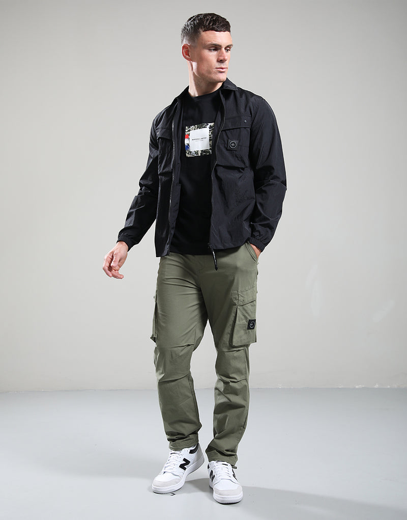 Marshall Artist Proccera Krinkle nylon shell Overshirt // Black
