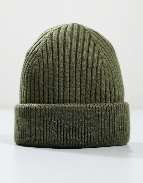 Marshall Artist Siren Cable Knit Beanie Hat // Khaki