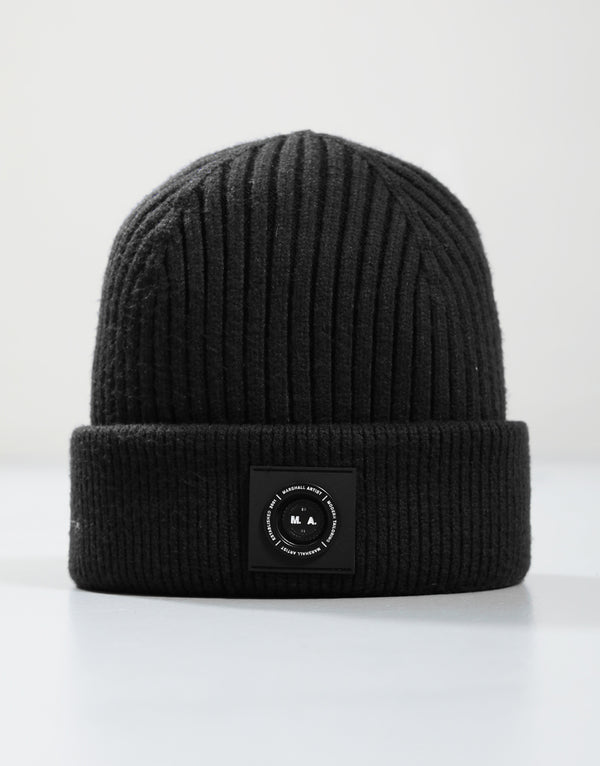 Marshall Artist Siren Cable Knit Beanie Hat - Black