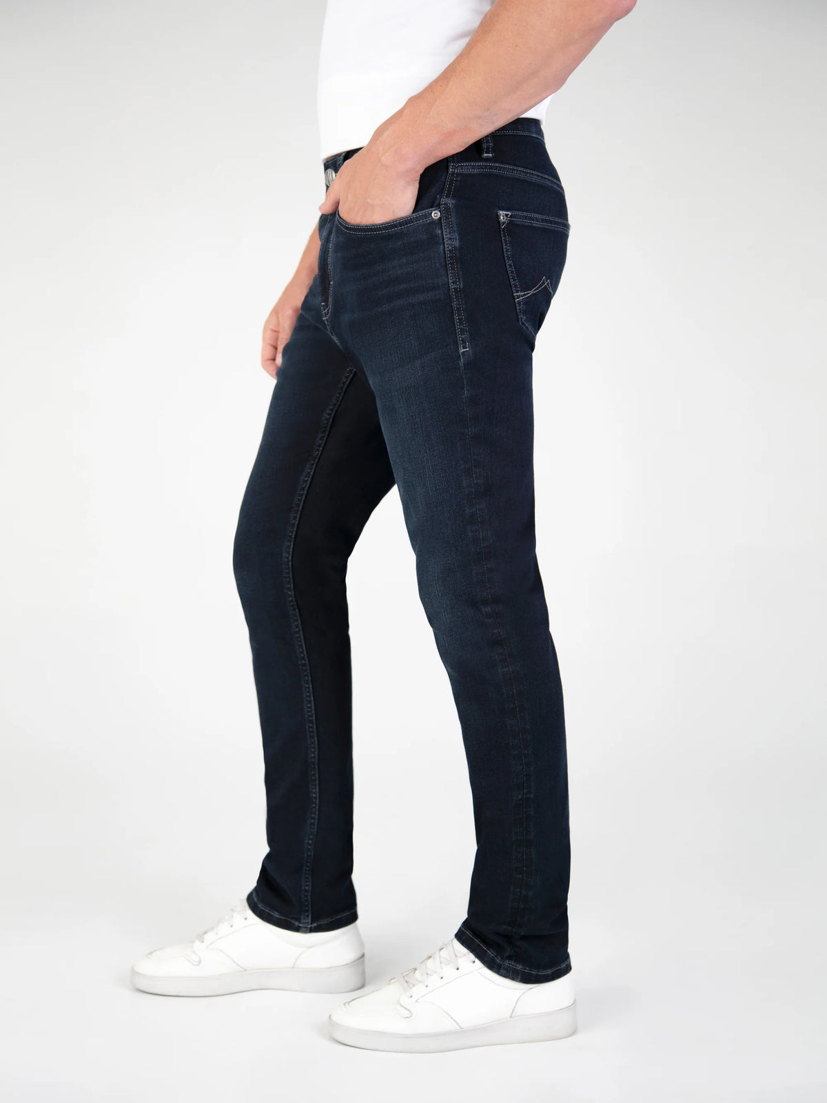 Mish Mash Tapered Fit Mirage Blue Black Denim Jean 1984