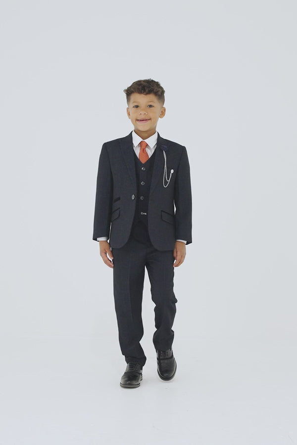 House of Cavani Boys Caridi Navy Three Piece Suit