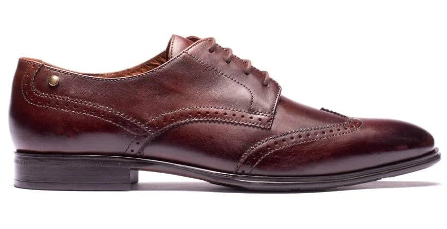 Base London Sloane Brogue Shoes Brown
