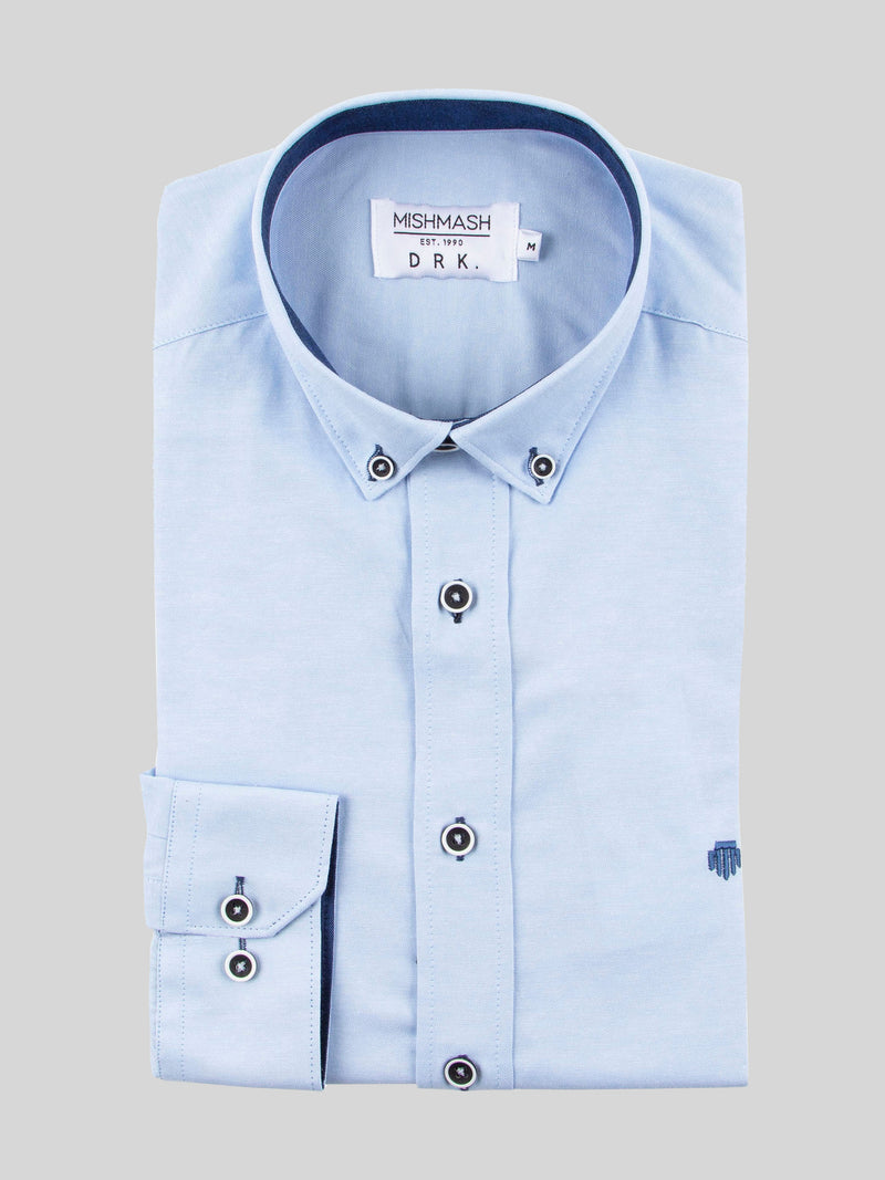 Mish Mash REGULAR FIT SUMMIT OXFORD LONG SLEEVE SHIRT - SKY BLUE