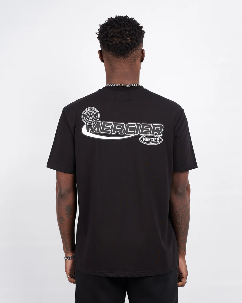 Mercier Racer Badge 220 gsm cotton T-shirt - Black