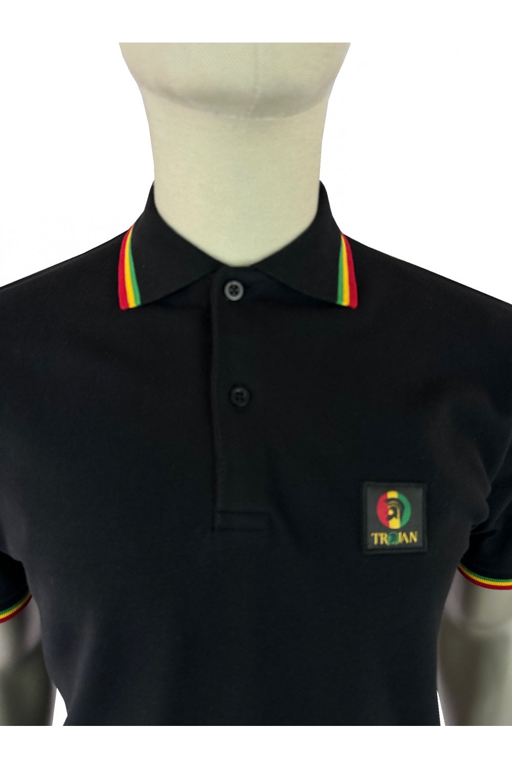 Trojan Flag Badge Pique Polo TR/9077 RASTA