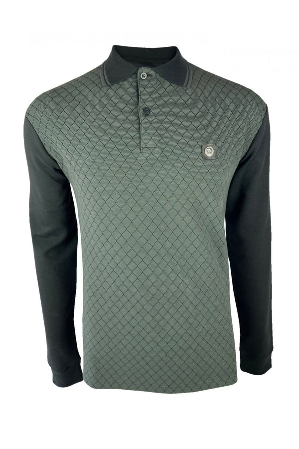 Trojan Ottoman Rib Panel Polo Long Sleeve TR/9026